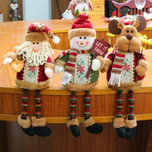 New Year Christmas Big Dolls Decorations Ornaments Christmas Tree Home Decor Innovative Santa Snowman Window Decorations 2022