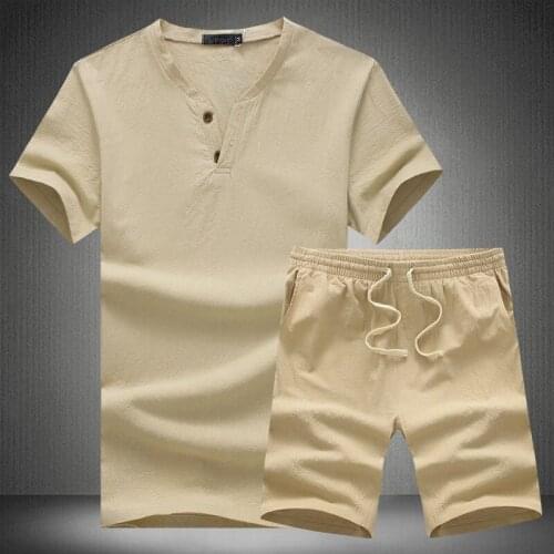 Fashion Casual Tshirts Fitness Set Mens New Summer High Quality Sets T-Shirt+Shorts Men Brand Clothing Two Piece Suit Tracksuit