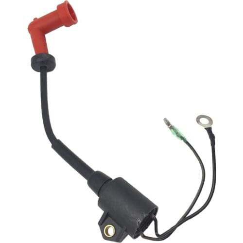 Ignition Coil With Rubber Cap Kit Nylon For Yamaha Parsun Outboard 9.9/15HP (2 Stroke) Engine 37cm