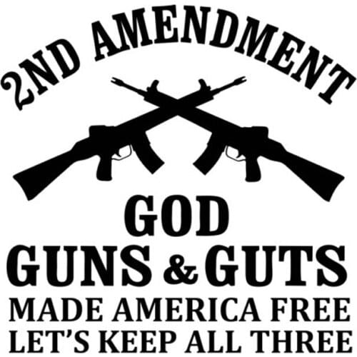 Creative Dieu Guns & Guts Made America Lets Free Keep All Three Body Car Sticker Body Car Body PVC 14cm X 14cm