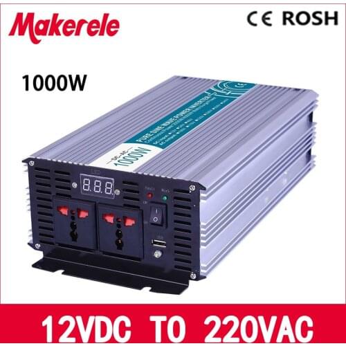 MKP1000-122 off grid pure sine wave 1000w inverter 12 volt 220 volt votage converter,solar inverter LED Display full power