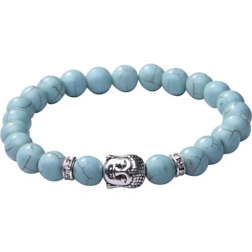 New Lucky Natural Stone Buddha Bracelets Crystal Quartz Spacer Beads For Religious Men Women Jewelry