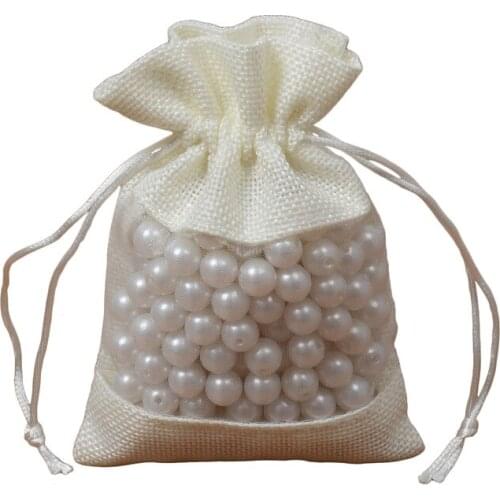 Ferimo 50pcs new windows gifts bag jewelry handbags linen storage bags