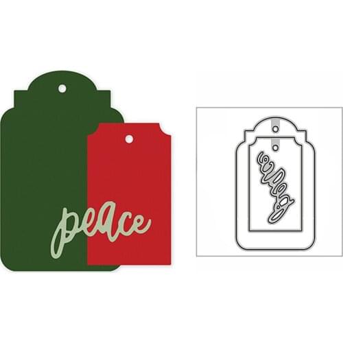 New Christmas Peace Bookmarks Tag 2020 Metal Cutting Dies for DIY Scrapbooking and Card Making Decor Embossing Craft No Stamps