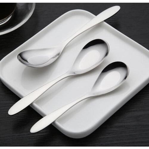 304 stainless steel spoon manufacturers direct thickened spoon creative ladle household flat spoon