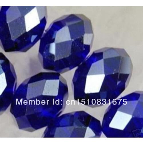500pcs Blue Crystal Glass Loose Beads 4x6mm DIY Accessory Parts for Necklace Bracelet Ornaments Fashion Jewelry Making Design
