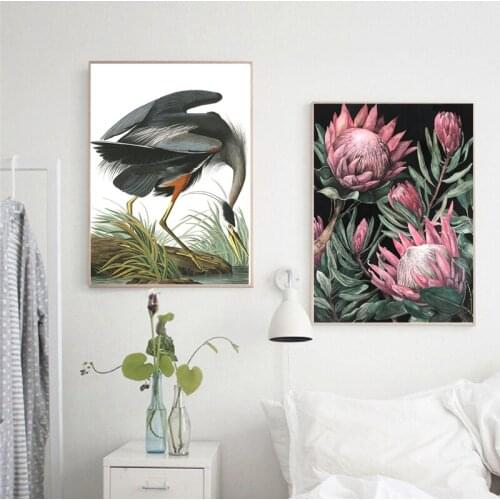 Nordic Flower and Animals Canvas Art Paintings For Living Room Bedroom Wall Painting Dropshipping Home Decor Posters And Prints