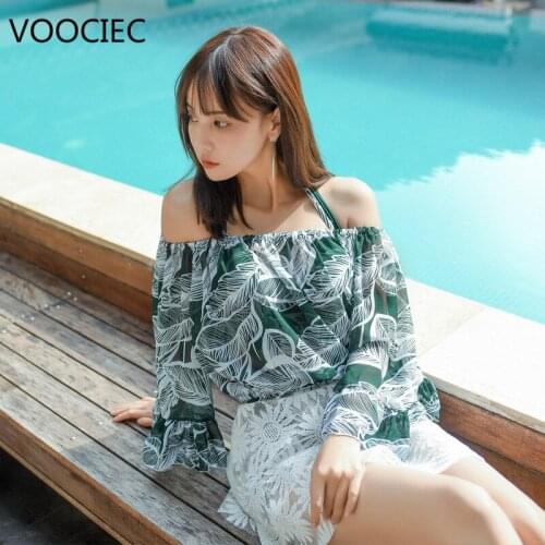 VOOCIEC Young Style Bikini 2020 New Mori Girl Suit Swimwears Plus Size Swimwear Swimsuit Women Sexy High Waist Bikini