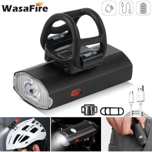 WasaFire Waterproof MTB Bike Light Rechargeable Cycling Helmet Flashlight Bicycle Headlight Tail Lamp Handlebar Rear Taillight