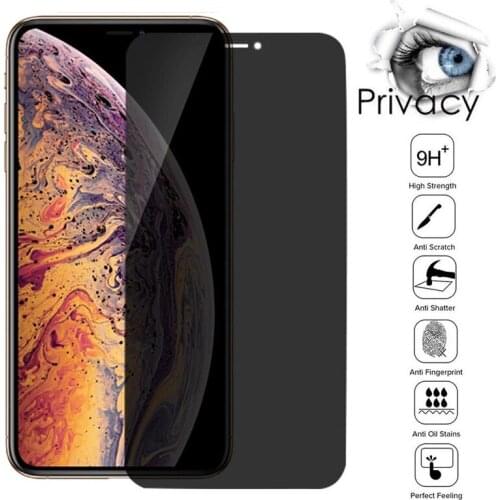 Private Screen Protector For iPhone 12 11 Pro MAX X XS MAX XR Anti-spy Tempered Glass For iPhone 6 6s 7 8 Plus Privacy Glass