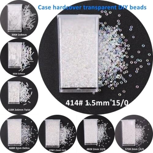 1 Bottle of Transparent Czech Beads Crystal Glass Seed Beads for Jewelry Making Earring Necklace Bracelet Clothing Handmade D