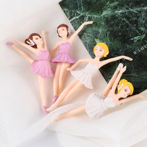 1PC Miniature Ballerina Girls Resin Micro Landscape Doll Dancing Figurines House Ornament Fairy Garden Accessories DIY Crafts