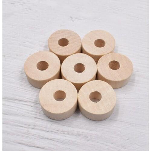 10pcs 25MM Atural Wood Slices Unfinished Round Wood Coins for DIY Arts & Crafts Projects with Hole