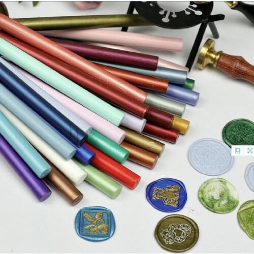10 Pcs DIY Stamp Wax Sticks for Melting Glue Gun Sticks Wedding Party Invitation Sealing Gift Decoration