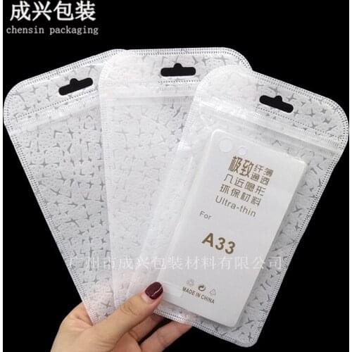 100pcs Wholesale Retail Blank Pouch Bag Adhesive Seal Poly Packaging Plastic Gift Bag Phone Cover Package For iPhone 6s/7/6 plus
