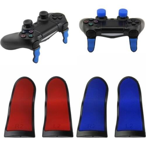 2Pcs Non-slip Bent L2 R2 Extended Triggers Buttons for PlayStation 4 PS4 Controller Trigger Extender