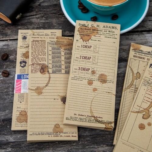 50Pcs/Lot Travel Calendar Tickets Material Kraft Paper Junk Journal Planner Scrapbooking Vintage Decorative DIY Craft Paper