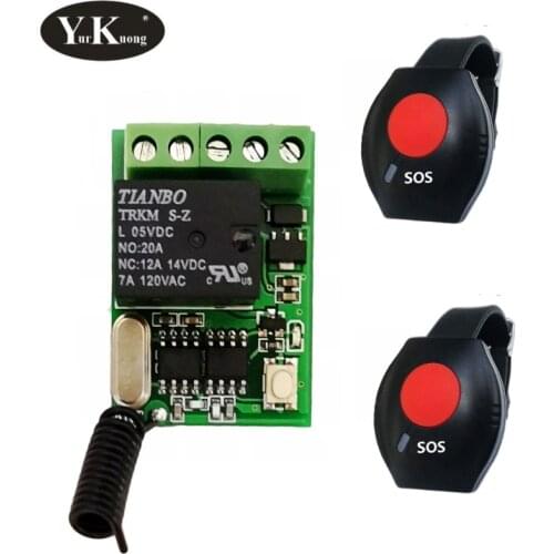 Emergency button remote control switch 5V 6V 9V 12V Remote Control Push Button RF Wireless Switch 315 433 Smart Home Alarm