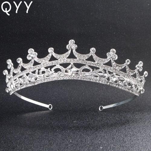 Bohemia Austrian Crystal Princess Tiaras and Crowns Fashion Hair Jewelry Bride Headpieces Wedding Head Accessories