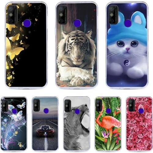 CALROVTE Case For Tecno Spark 6 GO Silicon TPU Cover For Tecno Spark 6 GO Cat Animal Shell Bag Housing Phone Cases