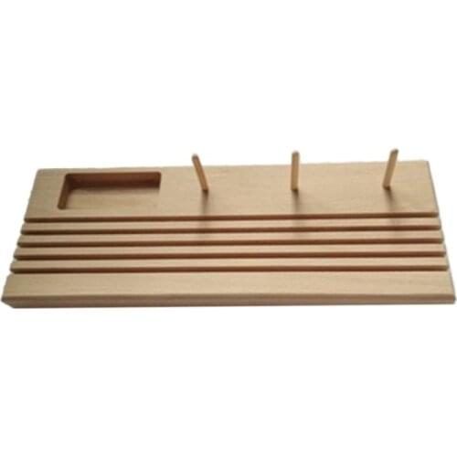 Wooden Quilting Patchwork Ruler Rack with Space Reel Holder Spool Storage DIY Arts Crafts E56C