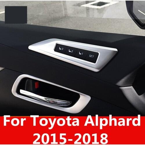 For Toyota Alphard 2015-2018 Car Interior Decoration Kits Memory Seat Controls Switches Cover Bezel Panel Frame decoration