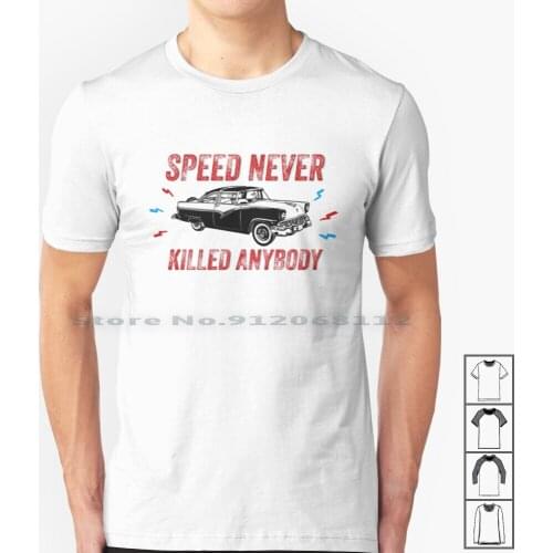 Speed T Shirt 100% Cotton Speed Cars Vintage Lightning Racing Fast Daytona Bristol Texas Richmond Charlotte Jeff Gordon Days Of
