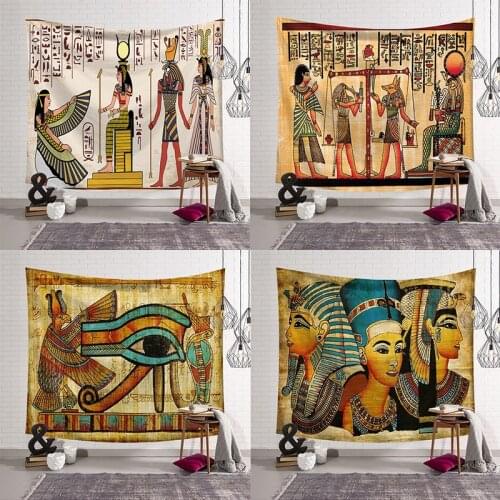 Tapestry Ancient Egypt Series Photo Decoration Background Fabric Wall Tapestry Bedroom Bedside Decoration Background Hanging