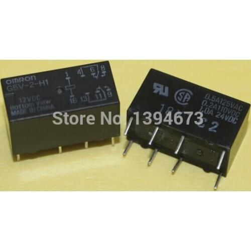 HOT NEW relay G5V-2-H1-12VDC G5V-2-H1 G5V2H1 12VDC DC12V 12V DIP8