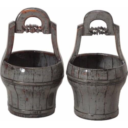 Chinese used crafted wood barrels for furniture decoration