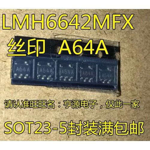 10pieces LMH6642 LMH6642MFX SOT23-5A64A