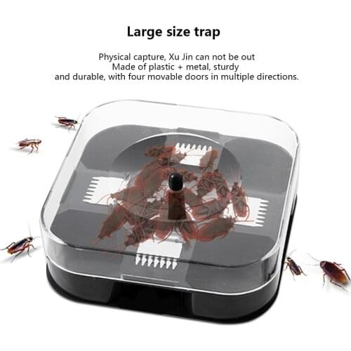 Cockroach Trap with Baits Plastic Reusable Non-Toxic Bug Roach Catcher Insect Pest Killer Eco-friendly No Pollution FP8
