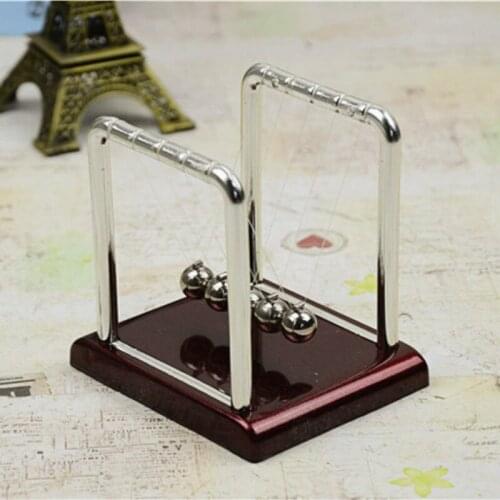 Newton Pendulum Design Home Decor Square Newton ball Steel Balance Ball Physics Science cradle Hit ball Early Fun Kids Toys