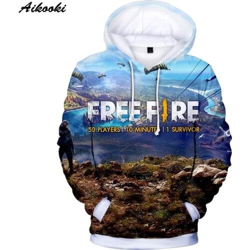 2021 Hot Sale Game Free Fire 3D Hoodies Men Women Spring Autumn Trendy Long Sleeve Sweatshirts Free Fire Popular Girls Clothes