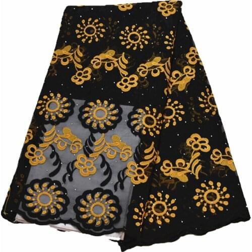 Latest 5yards lace fabric 2020 african lace fabric with stones african fabric african lace fabric 2019 high quality lace