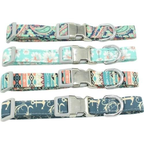 Custom Dog Collar Personalized Nylon Adjustable Pet Dog Tag Collar Puppy Cat Name Phone ID Collar For Medium Large Dogs Engraved