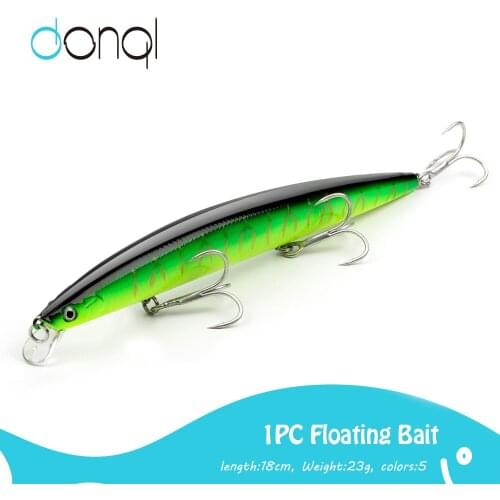 DONQL 1PCS Hard Bait Fishing Lures 23g 18CM Minnow Wobbler Aritificial Baits Fishing Lure Crank Bait Fishing Tackles