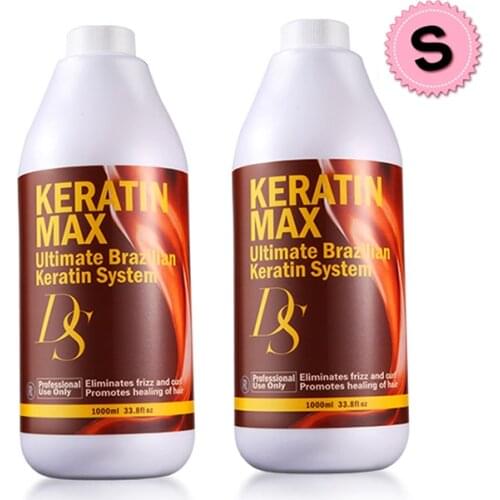 Cheapest Set 2pcs DS Max 8% Formalin Keratin Treatment Straighten Strong Frizzy