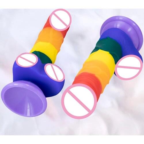 Sexshop Adult Erotic Gay Big Colorful Dildo Sextoy Female Buttplug Lesbian Dilator Anal Consolador Gode Sexo God Seks Penis Dick