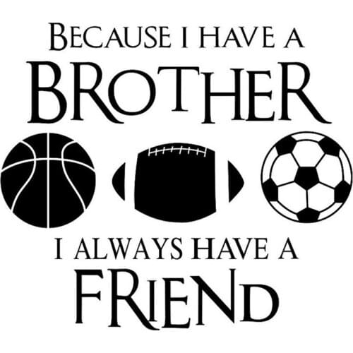 Brother Always Friend Balls Removable PVC Wall Stickers Children Room Home Decal Art Vinyl Kids Bedroom Decor