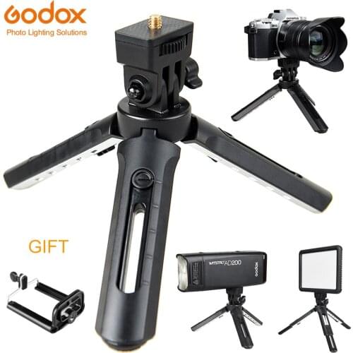 Godox MT-01 Tripod with Holder Mount Selfie Portable Camera Tabletop Travel Tripod for Smirrorless Camera,LED Video Light ,AD200