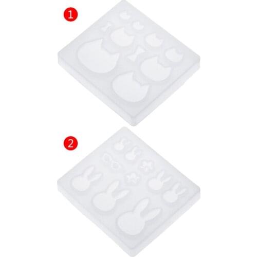 Silicone Mold DIY Jewelry Pendant Cat Head Rabbit Crafts Decorative Epoxy Resin