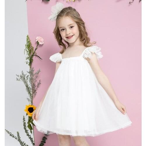 2 - 12 Years Girls Party Dress Fashion Sleeveless Mid Length Ball Gowns Kids Birthday Wedding Party Dresses Children Clothes