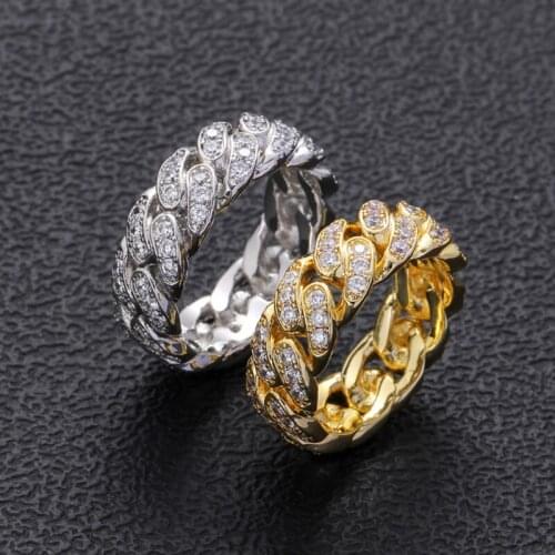New Couple Jewelry Hip Hop Round Loop Couple Full AAA Cubic Zirconia Men Women Ring Party For Gift