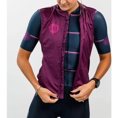 TRES PINAS Women Professional Team Summer Sleeveless Lightweight Cycling Jersey Vest Outdoor Riding MTB Windproof Zipper Jacket