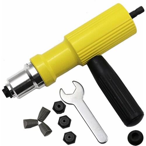 1Set Professional Electric Rivet Nut Gun Converter Head Fitting Wireless Riveting Electronic Drill Adaptor Power Tool Accessorie