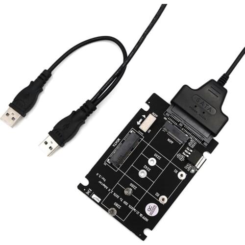 2 in 1 Combine M.2 NGFF key B MSATA SSD USB Adapter Card M.2 NGFF To USB 2.0 Converter for PC Desktop Laptop