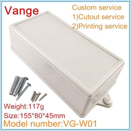 4pcs/lot mould making injection wall-mounted black ABS plastic housing box 155*85*40mm for wire connector device