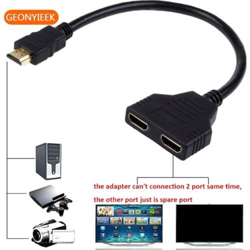 HD-MI Compatible Splitter One Input To Two Output Adapter Cable For Playstation TV Camera HD-MI Converter Multimedia Devices