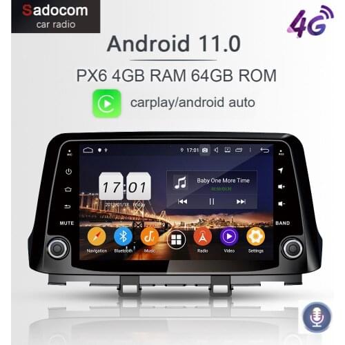 PX6 DSP IPS Android 10.0 8Core 4GB + 64GB Car DVD Player GPS Glonass Map RDS Radio 4G car radio 5.0 For Hyundai KONA 2017 2018